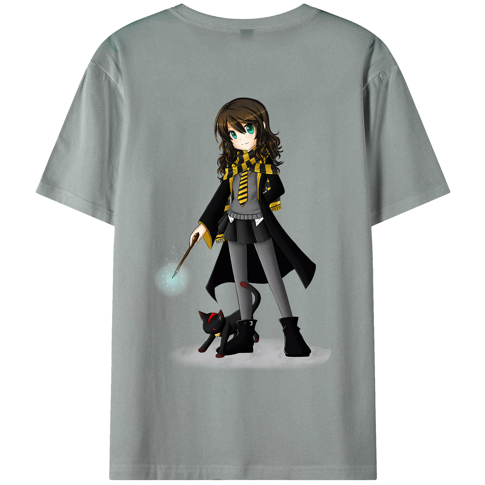 （画像用） Harry Potter ハリー・ポッターシリーズ 綿100％ メンズ半袖Tシャツ（バックプリント） 通気性